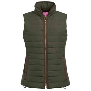 Brook Taverner Womens/Ladies Madison Quilted Vest / Olive Green